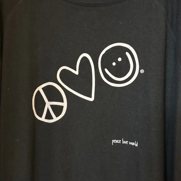Peace Love World Black Sweater - Picture 2 of 5